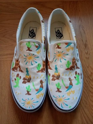 NEW Vans Classic slip-on sneakers (Desert theme Marshmallow White) MEN'S EUR47