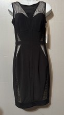 NWT Maslavi By Jovani Body Con Black Cut Out Cocktail Dress Sz 2 Baddie Clubwear