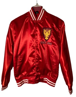 Black Eagle Strike Force Red Satin FE3H Bomber Jacket-Relaxed Fit Small-NEW
