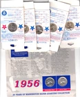 25 Years of Washington Silver Quarters (2) 1956 & Mint Quarters (5) 1999/2000