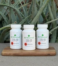 REMxtend Regular Strength 30ct Natural Sleep Aid 3 Bottle Bundle Pack