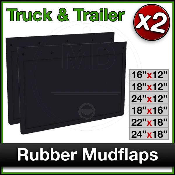 TRUCK Trailer Tipper Lorry Van RUBBER MUDFLAPS Mud Flap Guards PAIR