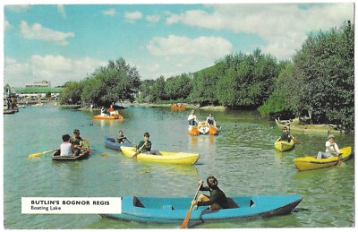 Bognor Regis - Butlins - See zum Bootfahren - Postkarte - verschickt