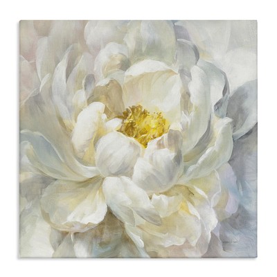 Delicate Flower Petals Soft White Yellow Painting, Designed by Danhui NAI Wal...