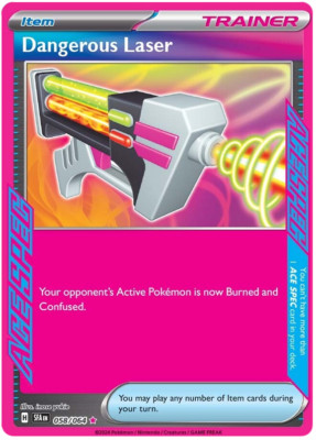 DANGEROUS LASER 058/064 SHROUDED FABLE POKEMON (ACE SPEC, NM)