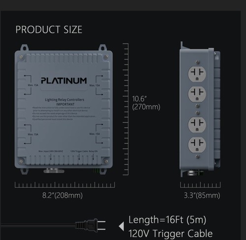 Lotto di 3 controller di luce Platinum Hub 8 120v/240v 8000 Watt - Foto 6 di 9