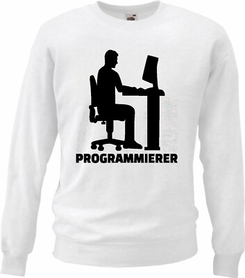 Sweatshirt PROGRAMMIERER - WINDOWS - HTML - PHP - HTML 5 in Weiß