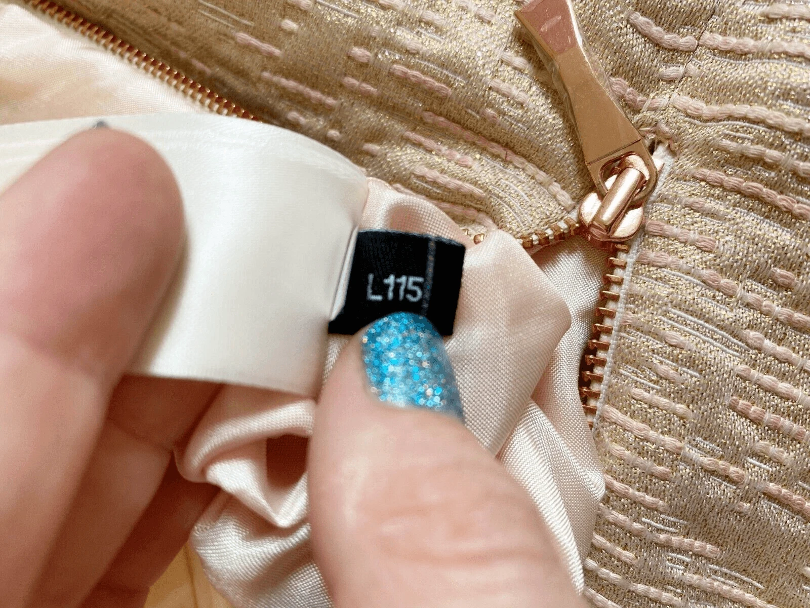 Abito Kate Spade Della tutto ciò che glittera dietro zip senza maniche 6 blush
