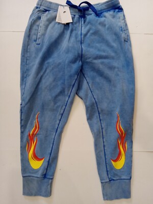 NWT Nike Air Sportswear Varsity Jogger Men L Blue Have A Day Flames Sun Fireball