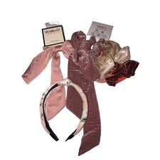 Hair Ties Accessories Lot Bundle Scrunchies Bows Headband Stocking Stuffers NEW