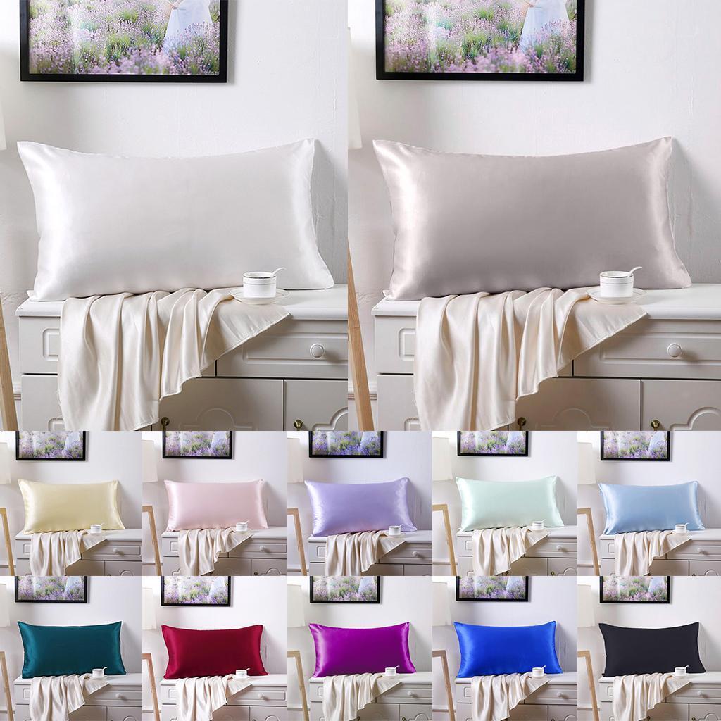 19 Silk Pillowcase for Hair & , Pillow Shams Cover with-image