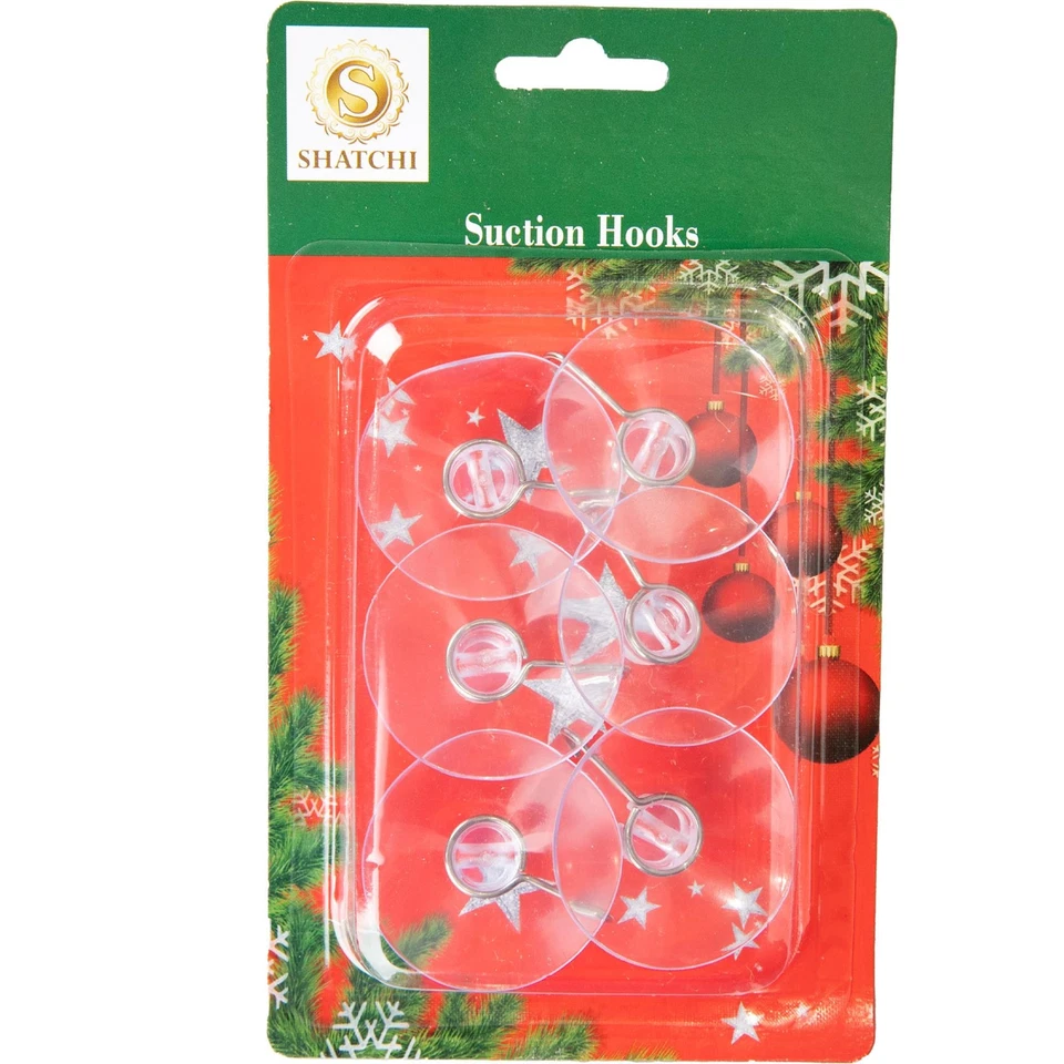 Heavy Duty Suction Hooks Kitchen Bathroom Wall Sign Christmas Decoration 6pcs