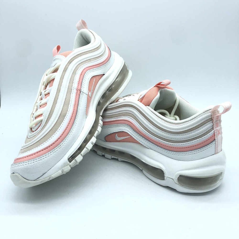 Nike Air Max 97 Summit White Coral Womens Size 7 Lightly Worn