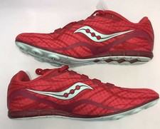 NEW SAUCONY RACING VENDETTA RED BLUE TRACK FIELD SPIKES SHOES WOMENS S19027-5