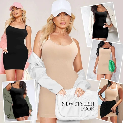 Seamless Shapewear Slips for Under Dresses Women Tummy Control Full Slip Shaper - Picture 10 of 33