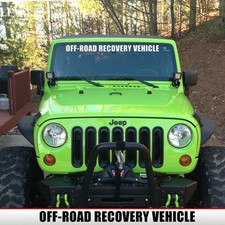 Windshield Banner Off-road Recovery Vehicle Decal Fits Jeep Wrangler Xj Tj Jk