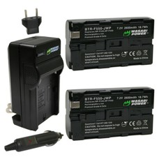 Wasabi Power Battery 2-Pack Charger for Sony NP-F330, F530, F550, F570