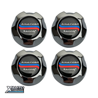 4 x American Racing AR62 Wheel Center Cap Snap In S-10 4WD 898028