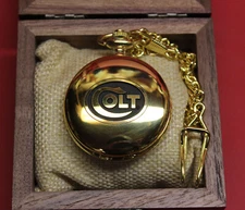 COLT Firearms Pocket Watch with Wood Display Box