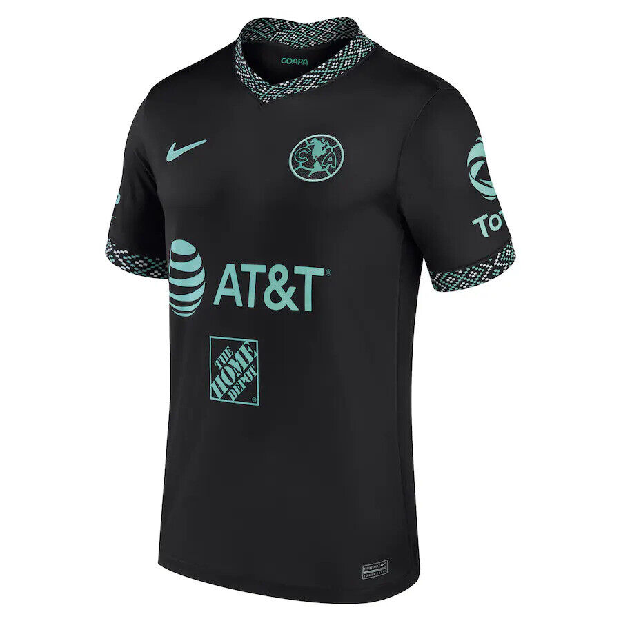 Official Nike 2021-22 Club America Third Jersey - Black Official Nike 2021-22 Club America Third Jersey - Black