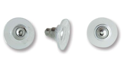 72 Stainless Steel 10.3x6mm Clear Comfort Clutch Stabil Earring Backs