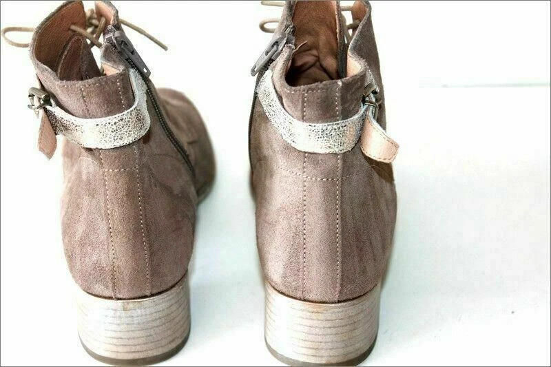 MURATTI JEAN'S Botines Con Cordones Gamuza Suave Gabardina T 40 TBE Foto 4 de 4