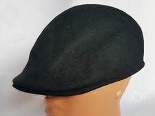 DE COLECCIÓN SERGIO DI LAURENTI NEGRO LANA NEWSBOY TAXISTA GORRA ASCOT SOMBRERO EE. UU. 7 UE 56