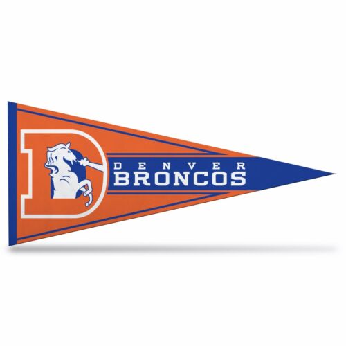 Denver Broncos NFL Retro Mini Pennant 9"x4", Neuf, Feutre, Fabriqué aux États-Unis  - Photo 1/4