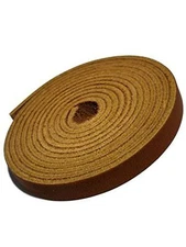 Tan Leather Strap 3/8" Wide 1/8" Thick 72" Long by TOFL (Tan)