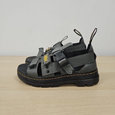 Dr Martens Pearson Webbing Tech Grey Strap Chunky Sandals