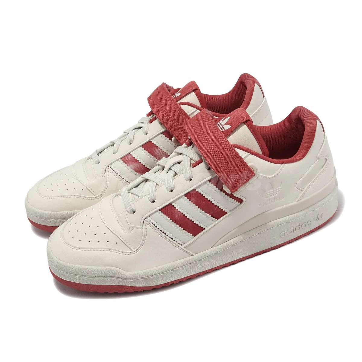 adidas Originals Forum Low Chalk White Crew Red Men Casual Strap Shoes  GW2043