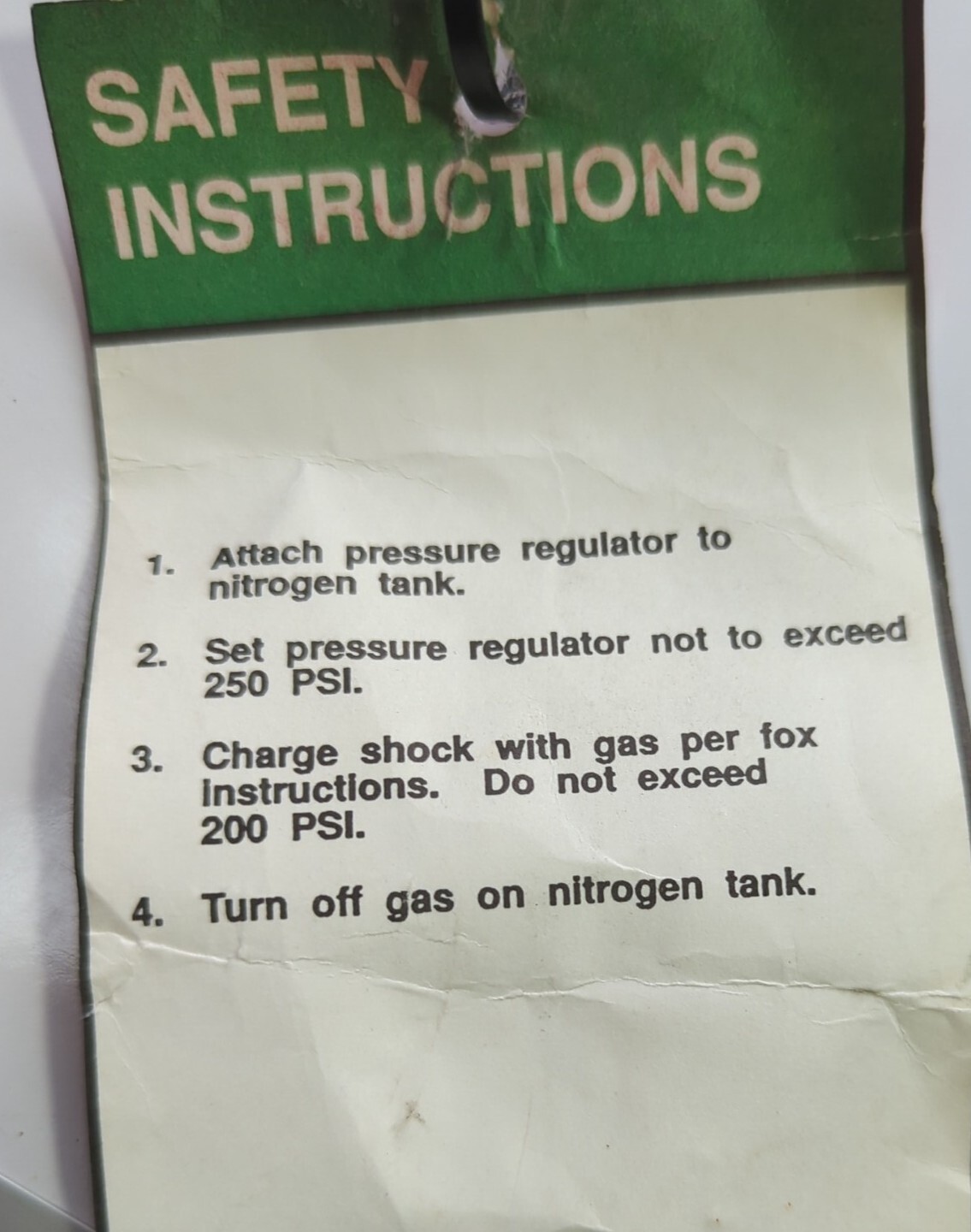 POLARIS 2200421 NOS OEM FOX SHOCK GAS SHOCK RECHARGING KIT NITROGEN