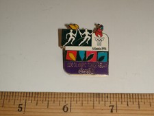 1996 Atlanta Olympic Torch Relay Hat / Lapel Pin - Coca Cola