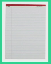 Mead LEGAL PAD 8.5" x 11.75" White Note Paper 50 Sheets Perforated Office 59606