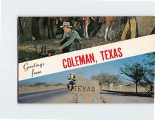 Postcard Greetings from Coleman Texas USA