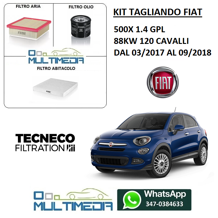 KIT 4 FILTRI 4 LT OLIO 5W40 TAGLIANDO LANCIA MUSA 1.3 MultiJet 70 Cv - Foto 5