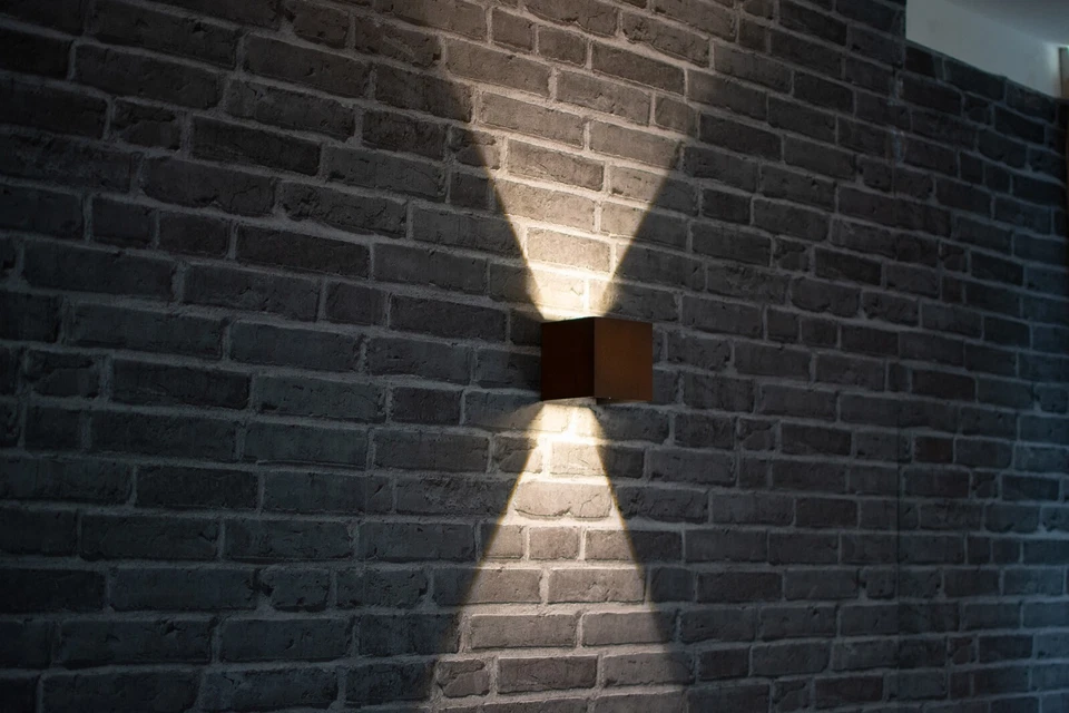 Wandlampe Wandleuchte Wandstrahler Außenleuchte Gartenfassung Rost Edelrost 559 - Bild 2 von 4