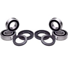 Both Front Wheel Bearings Seal Kits for 03-14 Suzuki LT-Z400 LTZ400 Z400 LTZ400Z