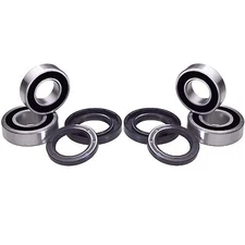 Both Front Wheel Bearings Seal Kits for 03-14 Suzuki LT-Z400 LTZ400 Z400 LTZ400Z