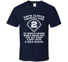 Derek Jeter NY Yankees Farewell Tour Captain Clutch Baseball T-Shirt