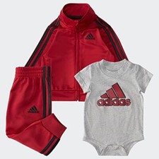 adidas Three-Piece Bodyshirt Tricot Set Baby Kids' 3 Months or 6 Months