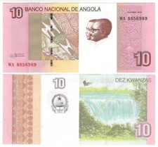 ANGOLA 10 Kwanzas UNC UNISSUED Banknote (2012) P-151B Prefix WA Paper Money