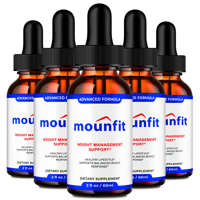 (5 Pack) Mounfit Weight Loss Liquid Drops to Burn Excess Fat and Increase Energy