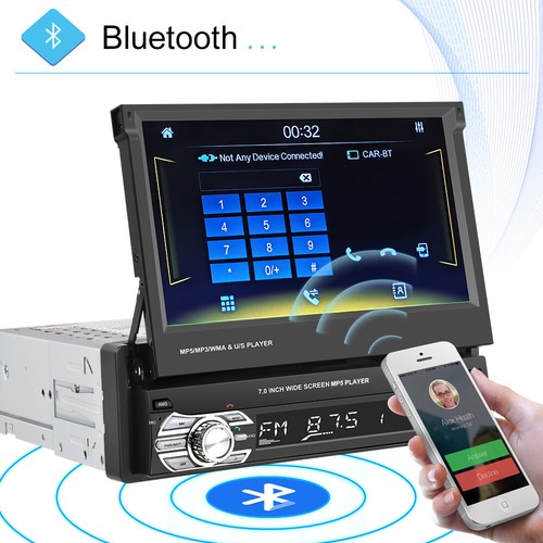 Single 1Din 7 Zoll Autoradio Apple CarPlay/Android Auto Touchscreen Bluetooth FM - Bild 3 von 19