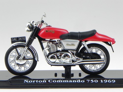 Norton Commando 750 1969 Classic motor bike model 4658103 Atlas 1:24 - Picture 2 of 4