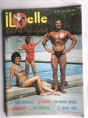 Bodybuilding IL ELLE D TODAY HUI Nr. 16 von 1976 mit beigefügtem Poster Bodybuilding
