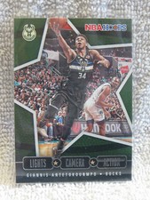 Giannis Antetokounmpo #23 2020-21 Hoops Lights Camera Action NBA basketball card