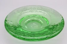 Fire and Light Recycled Glass Olive Green Footed Candle Stand/Holder Home Decor