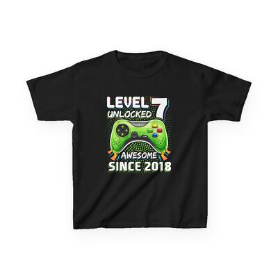 7th Birthday Boy Level 7 Gamer 7 Year Video Game Party T-Shirt