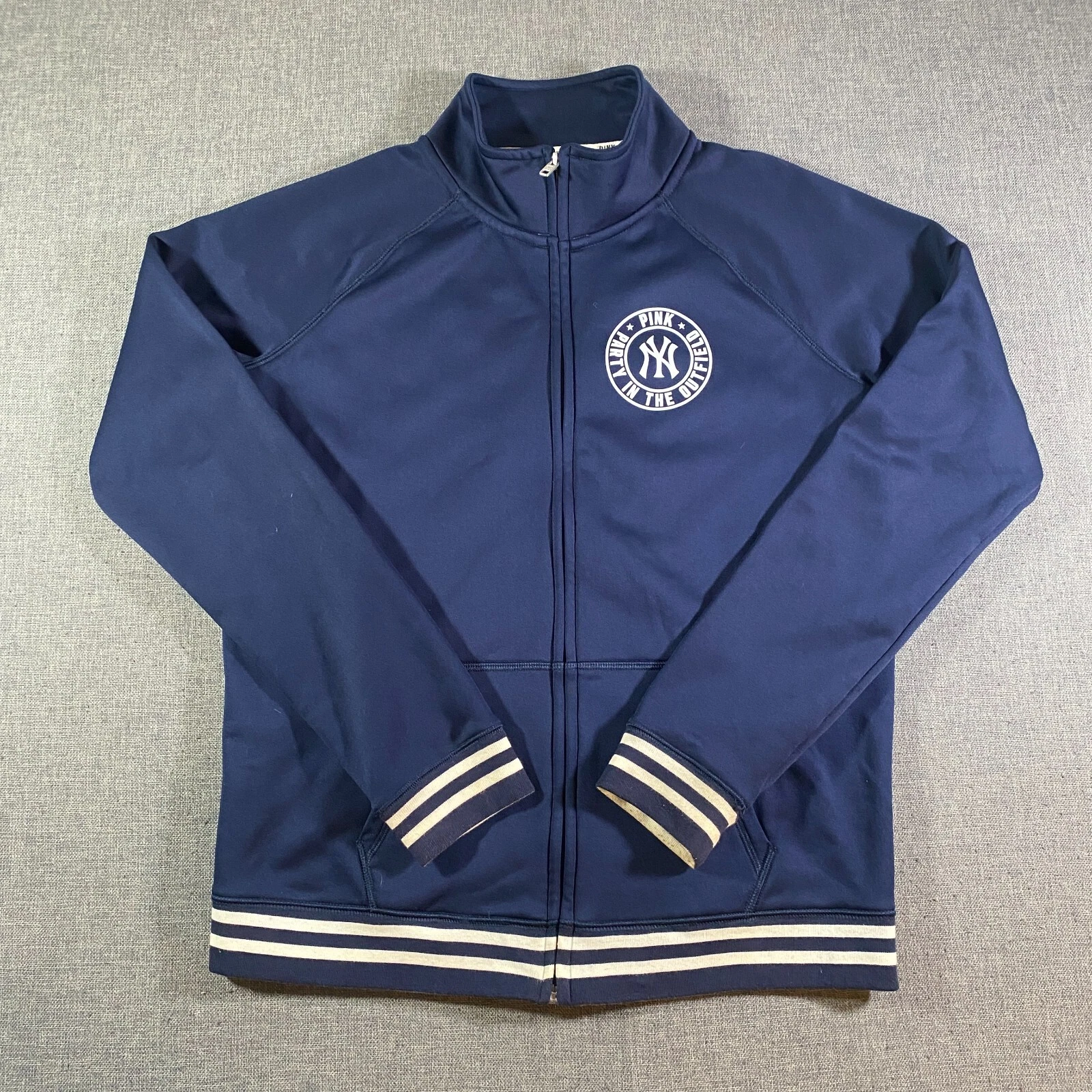 UNDERCOVER Giacca donna Pink by Victoria Secret New York Yankees full zip taglia large blu